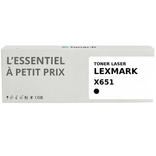 Toner compatible Lexmark X651 Noir - L'Essentiel à Petit Prix