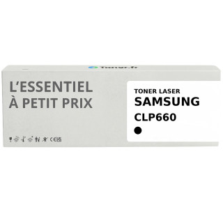 Toner compatible Samsung CLP660 Noir - L'Essentiel à Petit Prix