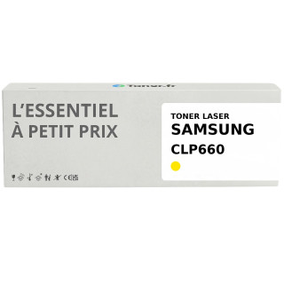 Toner compatible Samsung CLP660 Jaune - L'Essentiel à Petit Prix