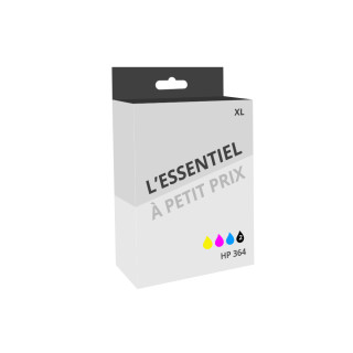 Pack de 5 cartouches d'encre compatibles HP 364 XL Noir et couleurs