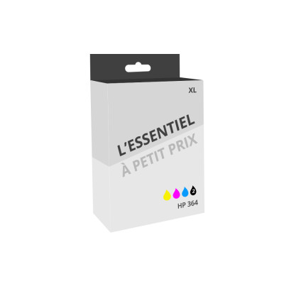 Pack de 5 cartouches d'encre compatibles HP 364 XL Noir et couleurs