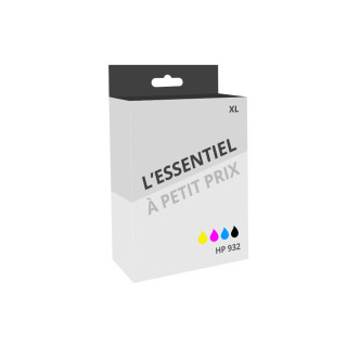 Pack de 4 cartouches d'encre compatibles HP 932 XL Noir et couleurs