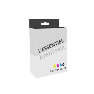 Pack de 15 cartouches d'encre compatibles Brother LC123 Noir et couleurs