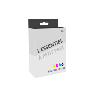 Pack de 15 cartouches d'encre compatibles Brother LC1280 XL Noir et couleurs