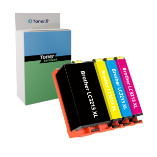 Pack de 4 cartouches d'encre compatibles Brother LC223 Noir et couleurs