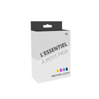 Pack de 12 cartouches d'encre compatibles Brother LC3219 XL Noir et couleurs
