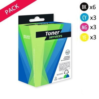 Pack de 15 cartouches d'encre compatibles Brother LC900 XL Noir et couleurs