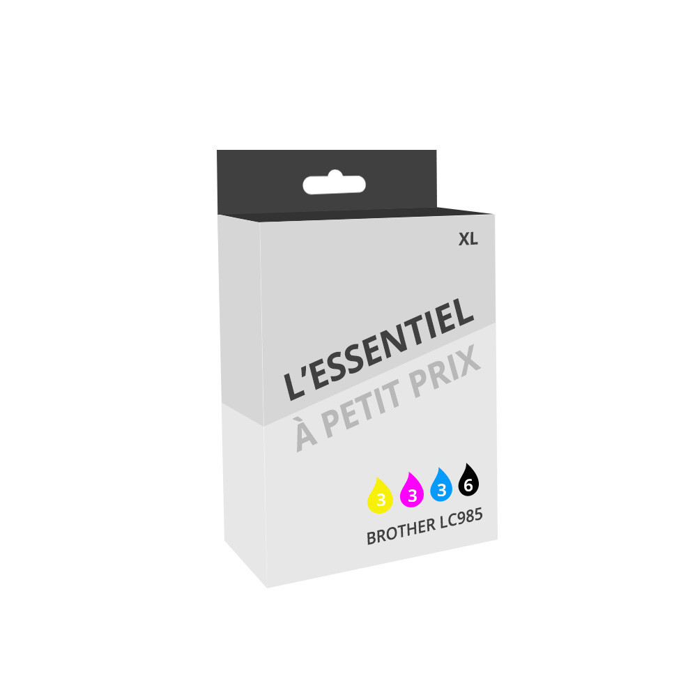 Pack de 15 cartouches d'encre compatibles Brother LC985 XL Noir et couleurs