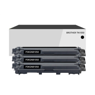 Pack de 3 toners compatible Brother TN1050 Noir