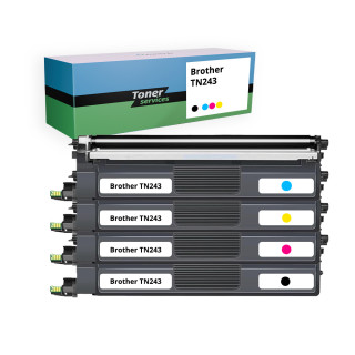 Pack de 4 toners compatible Brother TN243 Noir et couleurs