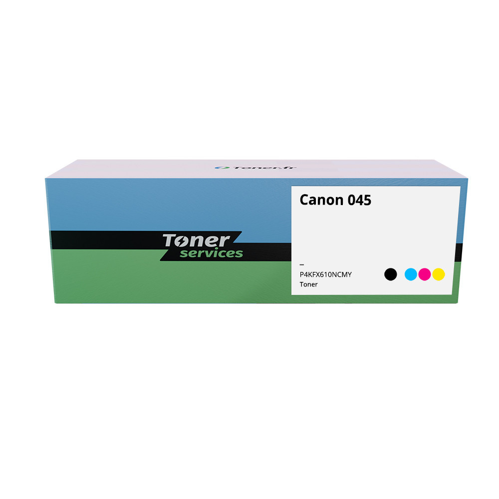 Pack de 4 toners compatible Canon 045 Noir et couleurs