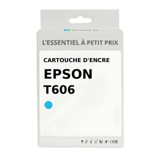 Cartouche d'encre compatible Epson T606 Cyan - L'Essentiel à Petit Prix