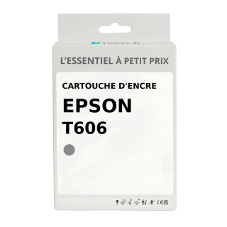 Cartouche d'encre compatible Epson T606 Gris clair - L'Essentiel à Petit Prix