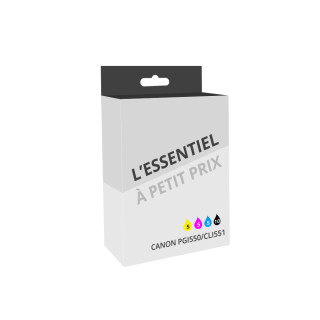 Pack de 25 cartouches d'encre compatibles Canon PGI550/CLI551 Noir et couleurs