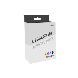 Pack de 2 cartouches d'encre compatibles Epson 16 XL Noir et couleurs