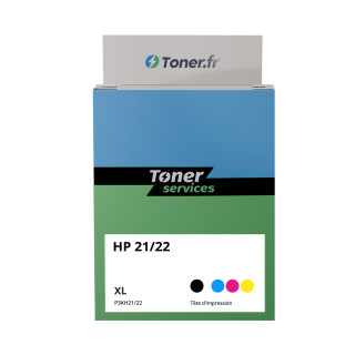 Pack de 6 cartouches d'encre compatibles HP 21/22 Noir et couleurs