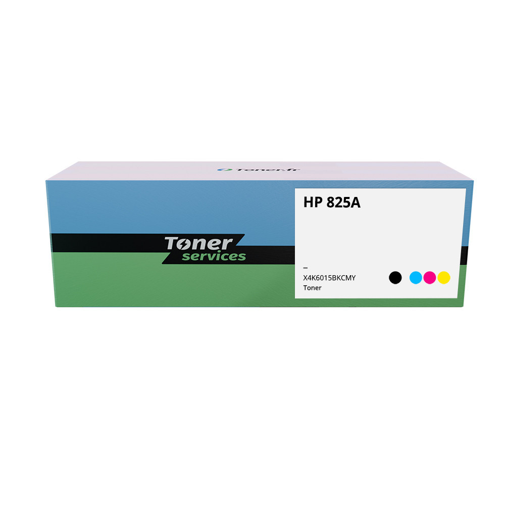 Pack de 4 toners compatible HP 825 Noir et couleurs