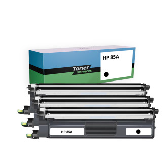 Pack de 3 toners compatible HP 85A Noir