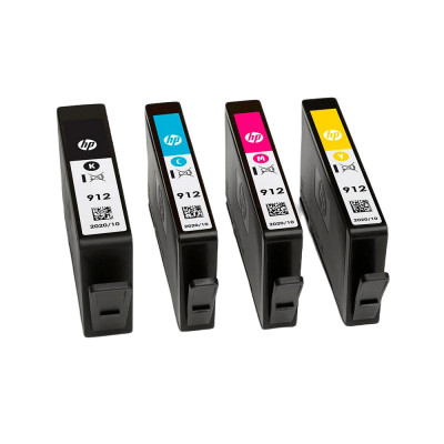 Pack de 4 cartouches d'encre HP 912 Couleur