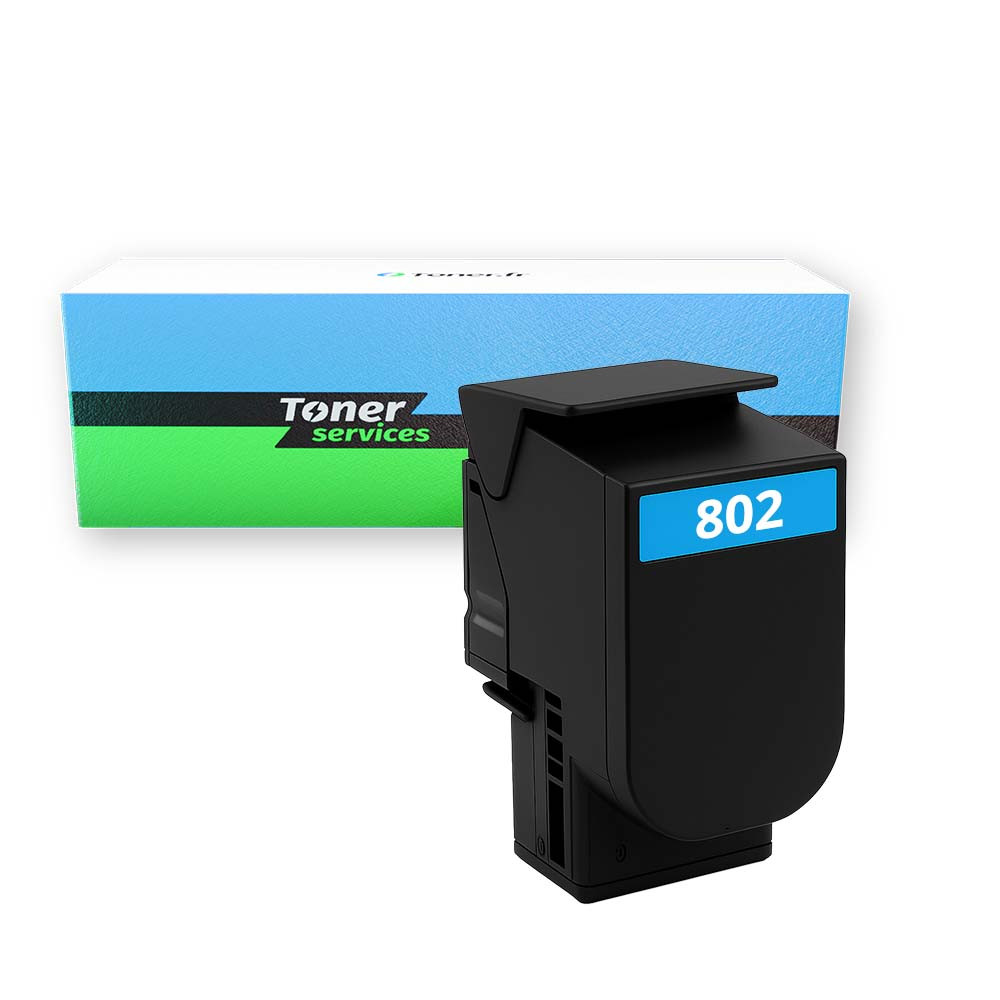 Toner compatible Lexmark 802 Cyan