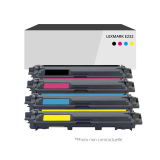 Toner compatible LEXMARK E232 Noir et couleurs