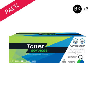 Pack de 3 toners compatible Oki B4100 Noir