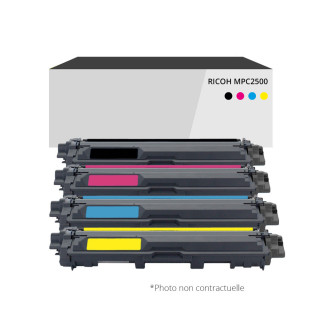 Toner compatible RICOH MPC2500 Noir et couleurs