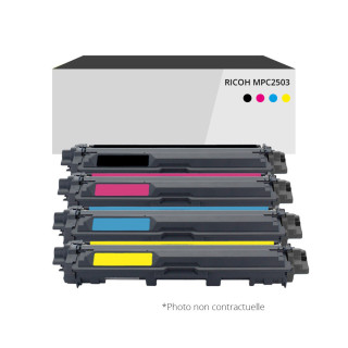 Toner compatible Ricoh MPC2503 Noir et couleurs