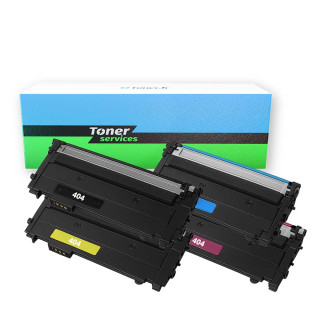 Pack de 4 toners compatibles Samsung CLTK404 Noir et couleurs - Toner Services