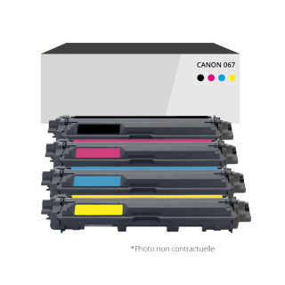 Pack de 4 toners compatible Canon 067 Noir et couleurs