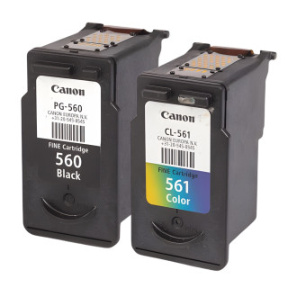 Pack de 2 cartouches d'encre Canon PG560/CL561 Noir et couleurs