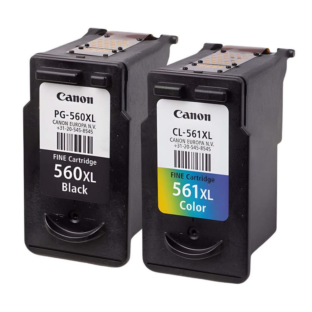 Pack de 2 cartouches d'encre Canon PG560/CL561 XL Noir et couleurs