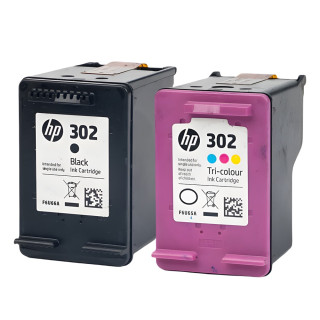 Pack de 2 cartouches d'encre HP 302 Noir et couleurs