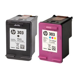 Pack de 2 cartouches d'encre HP 303 Noir et couleurs