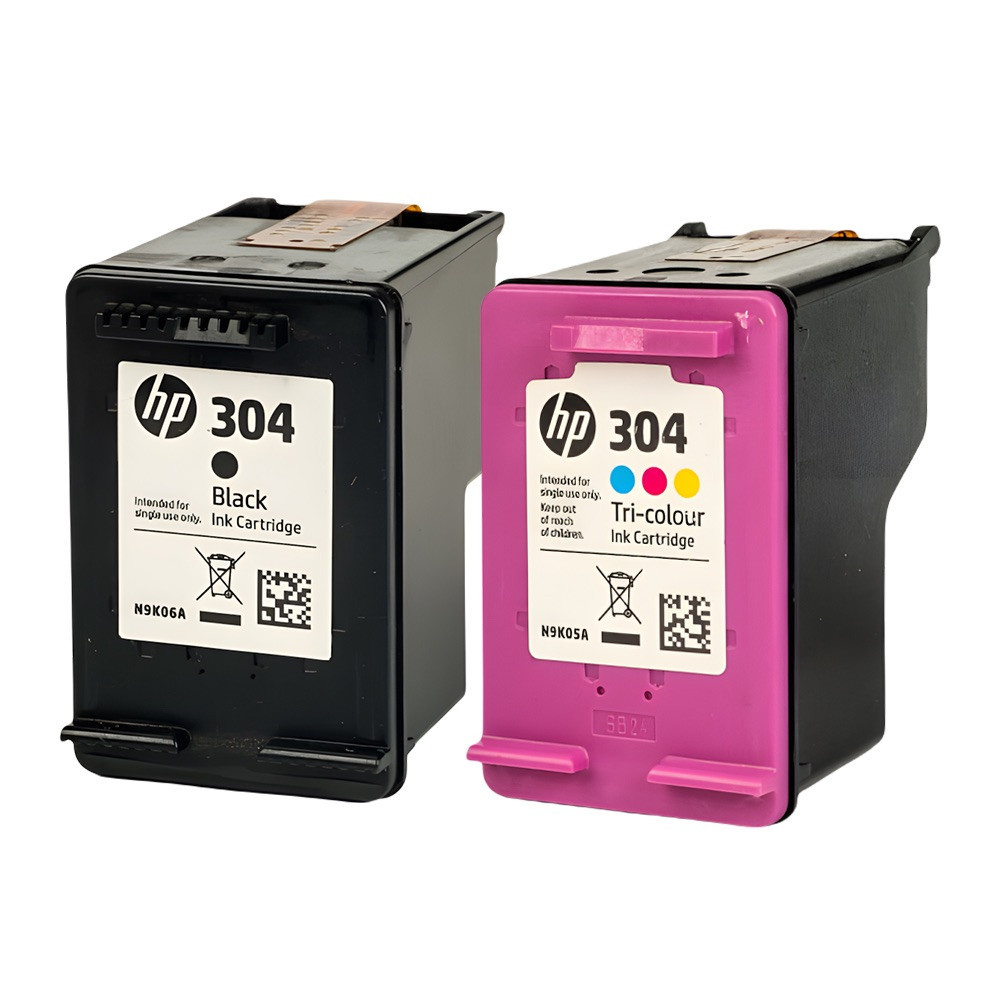 Pack de 2 cartouches d'encre HP 304 Noir et couleurs
