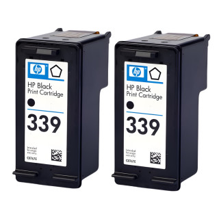 Pack de 2 cartouches d'encre HP 339 Noir