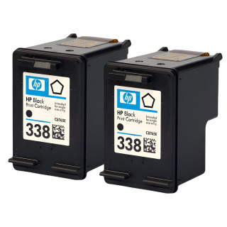 Pack de 2 cartouches d'encre HP 338 Noir