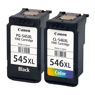 Pack de 2 cartouches d'encre Canon PGI545/CLI546 XL Noir et couleurs