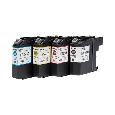 Pack de 4 cartouches d'encre Brother LC223 Noir et couleurs