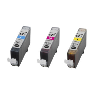 Pack de 3 cartouches d'encre Canon CLI521 Couleur