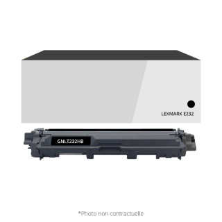 Toner compatible LEXMARK E232 Noir