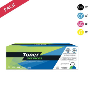Pack de 4 toners compatible Brother TN249 Noir et couleurs
