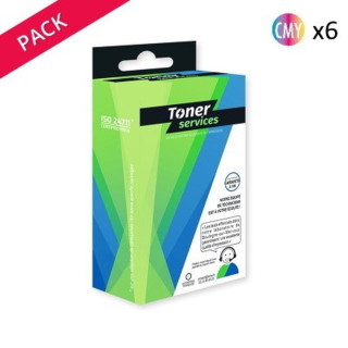 Pack de 6 cartouches d'encre compatibles Epson Cabanes de plage Couleur