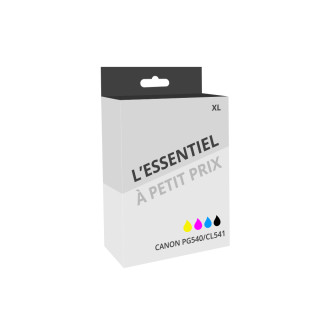 Pack de 2 cartouches d'encre compatibles Canon PG540/CL541 XL Noir et couleurs