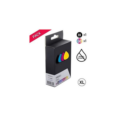 Pack de 2 cartouches d'encre compatibles Canon PGI545/CLI546 XL Noir et couleurs