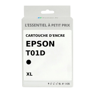 Cartouche d'encre compatible Epson T01D XL Noir - L'Essentiel à Petit Prix