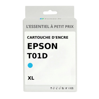 Cartouche d'encre compatible Epson T01D XL Cyan - L'Essentiel à Petit Prix