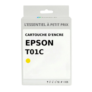 Cartouche d'encre compatible Epson T01C Jaune - L'Essentiel à Petit Prix