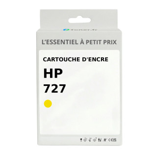 Cartouche d'encre compatible HP 727 Jaune - L'Essentiel à Petit Prix