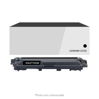 Toner compatible Lexmark CS720/CS725 Noir